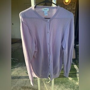 Neiman Marcus. 1x. 100% cashmere.  Cardigan lavender imperfect.